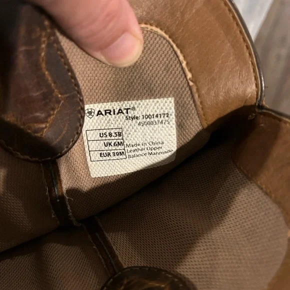 Ariat Brown Leather Boots - Picture 5 of 6